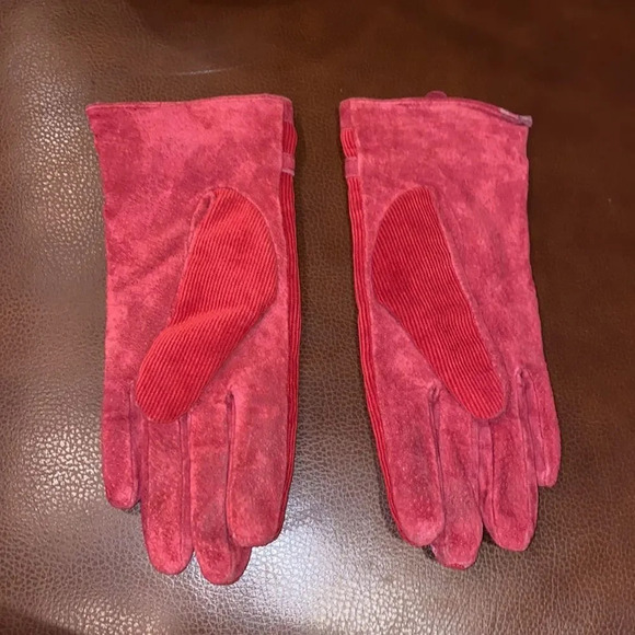 Red Corduroy gloves - Picture 4 of 4